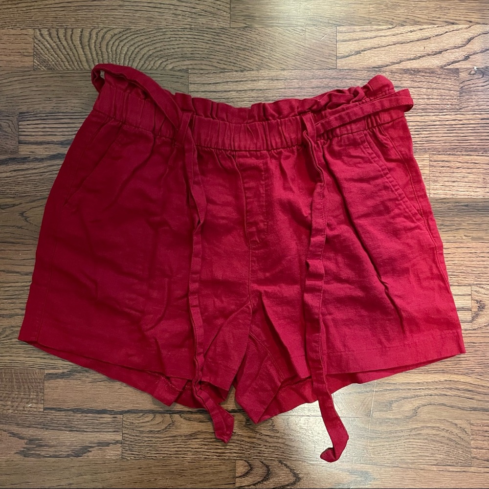 Old Navy Red Tie Waist Shorts